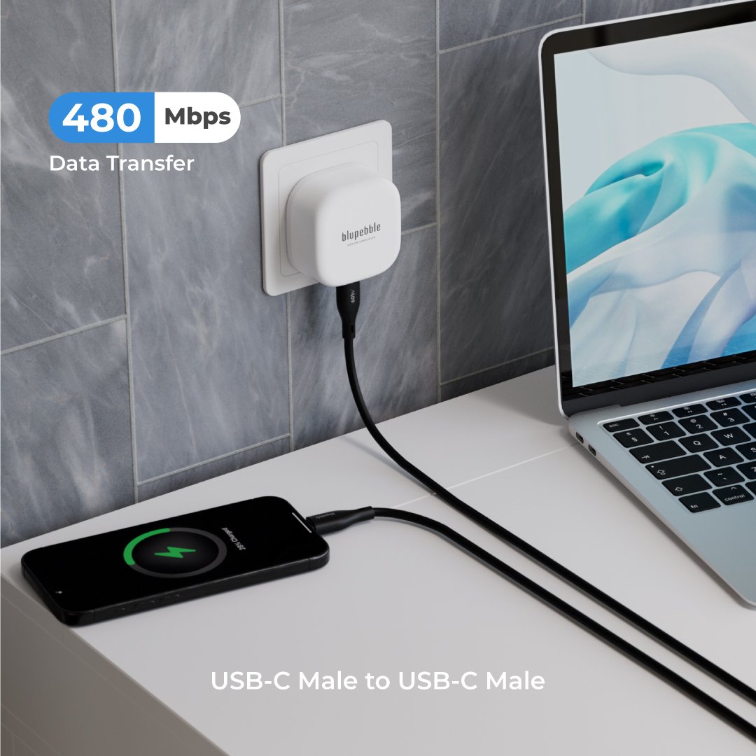 Bluepebble PowerFlow PD60W USB-C to USB-C Cable - Fast and Durable BP-PFUSBC-60W thumbnail 7