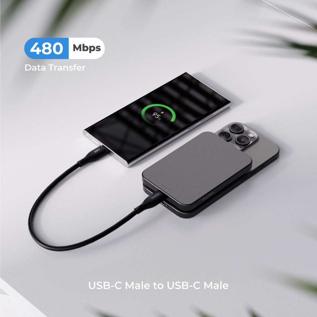 Bluepebble PowerFlow PD60W USB-C to USB-C Cable - Fast and Durable BP-PFUSBC-60W thumbnail 6