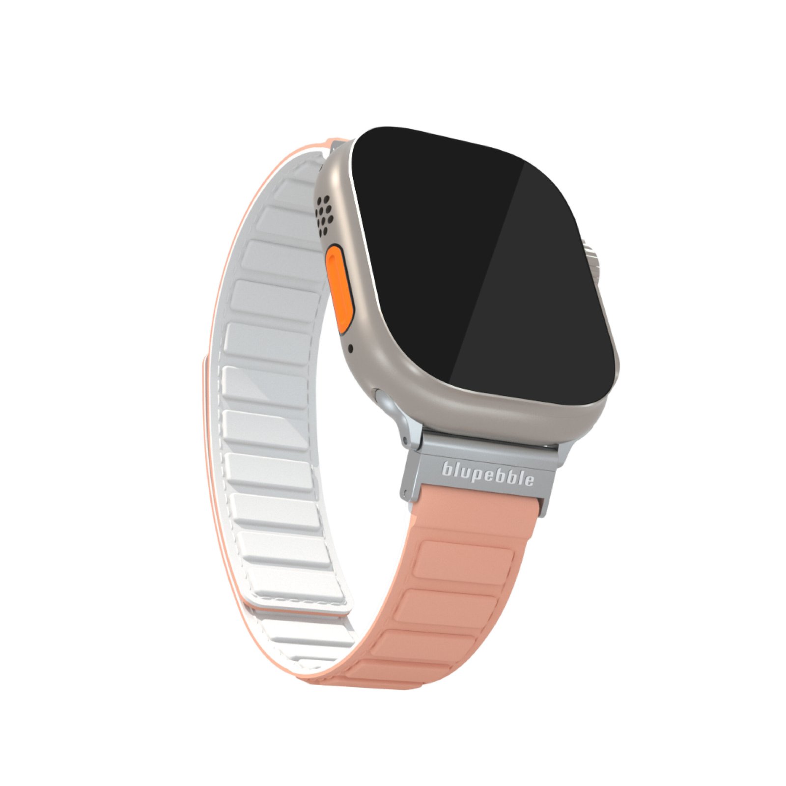 BLUPEBBLE ROSA SILICONE REVERSIBLE MAGNETIC STRAP 41/40/38MM PINK/WHITE BP-ROSA41-PKW