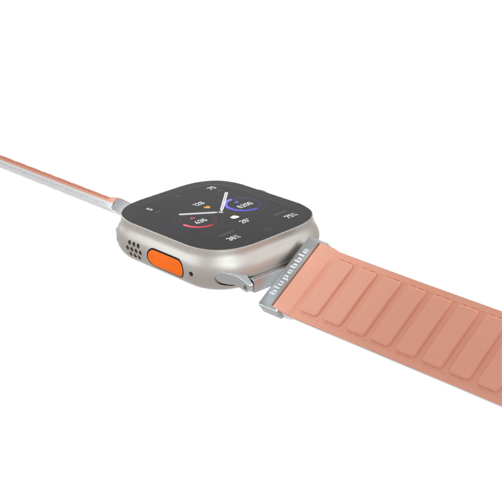 BLUPEBBLE ROSA SILICONE REVERSIBLE MAGNETIC STRAP 41/40/38MM PINK/WHITE BP-ROSA41-PKW thumbnail 6