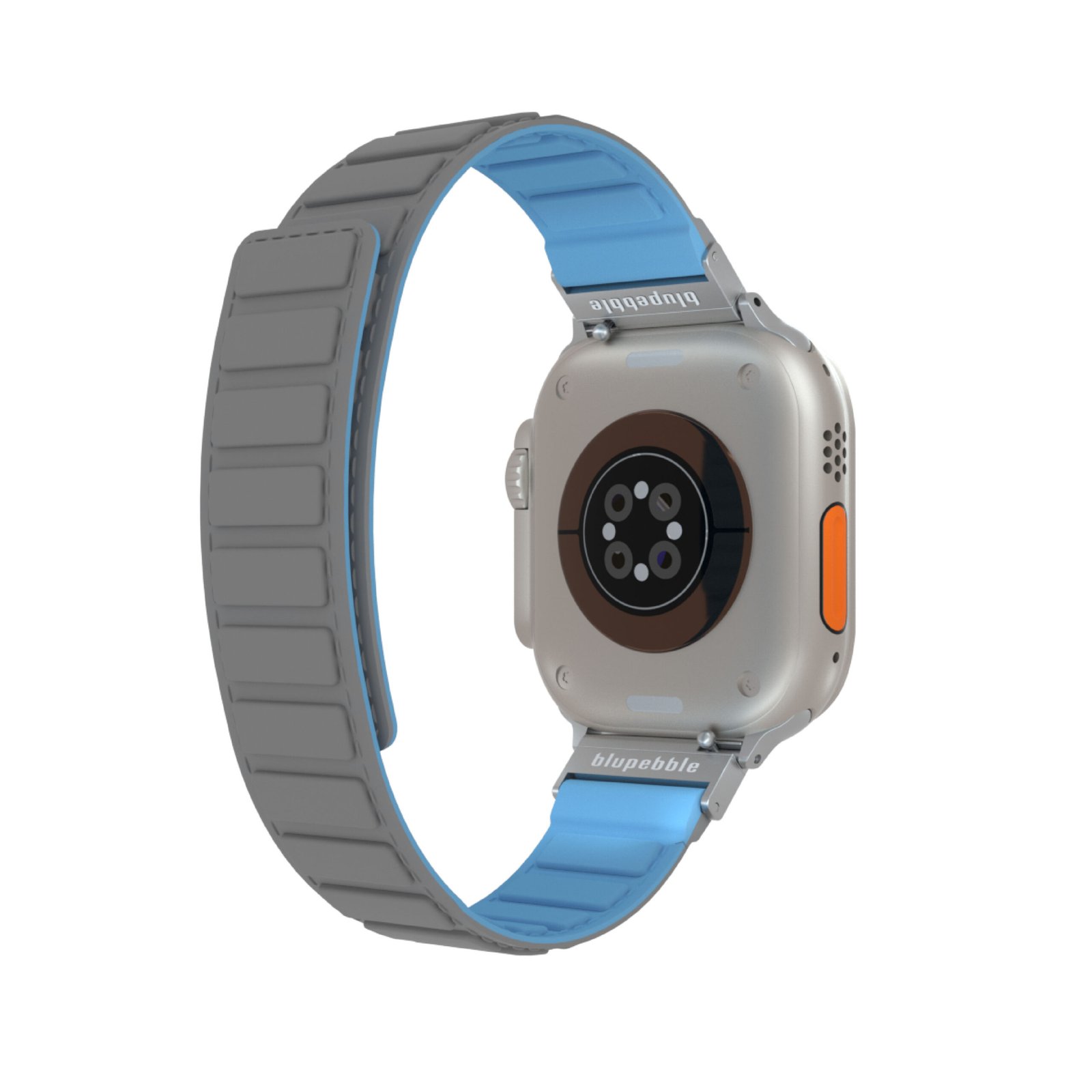BLUPEBBLE TRESERO SILICONE REVERSIBLE MAGNETIC STRAP 49/45/44/42MM GREY/BLUE BP-TRESERO49-GYBL thumbnail 6