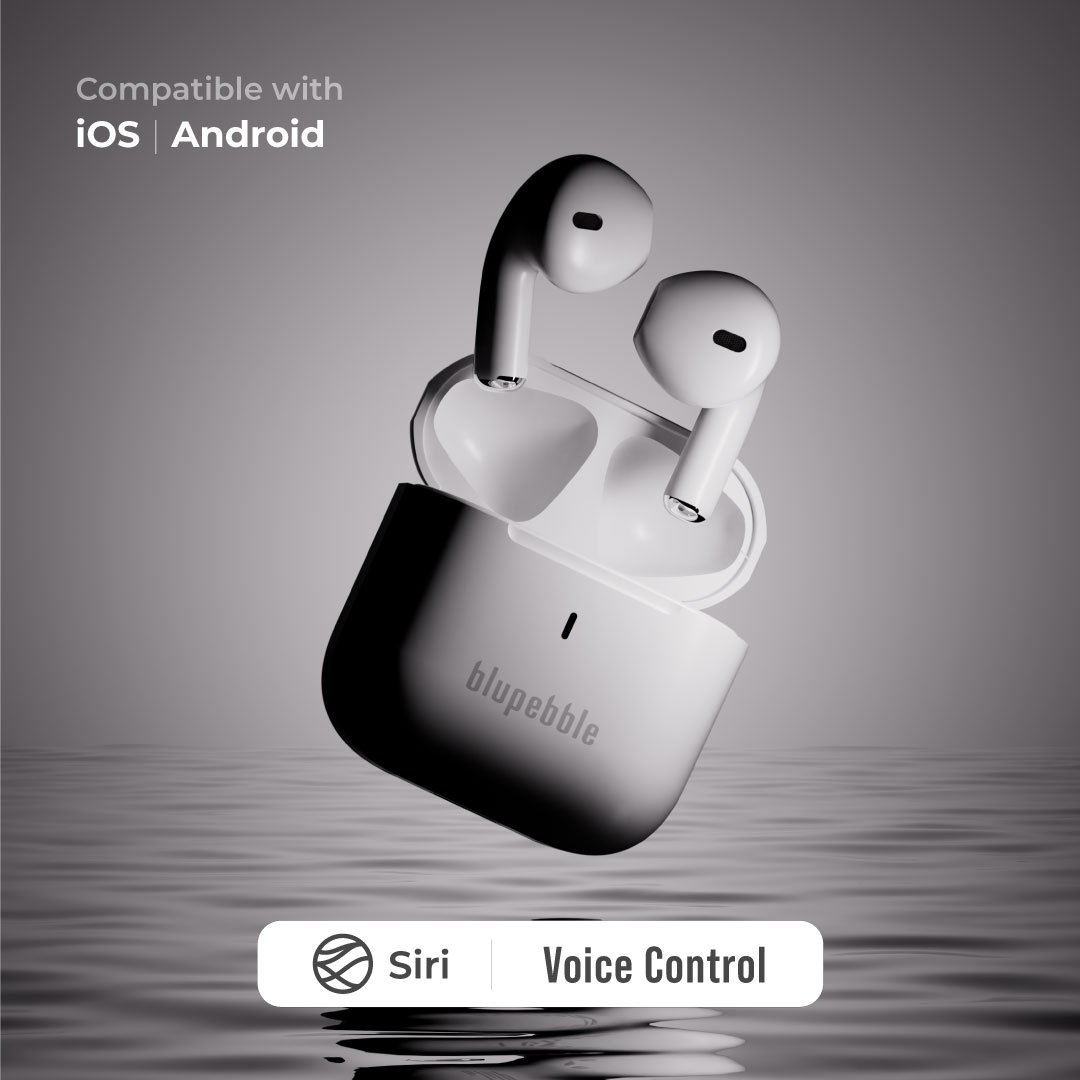Blupebble TuneFlow True Wireless Earbuds – Crystal Clear Sound, Sleek White Design BP-TWSTUNEFLOW-WH thumbnail 10