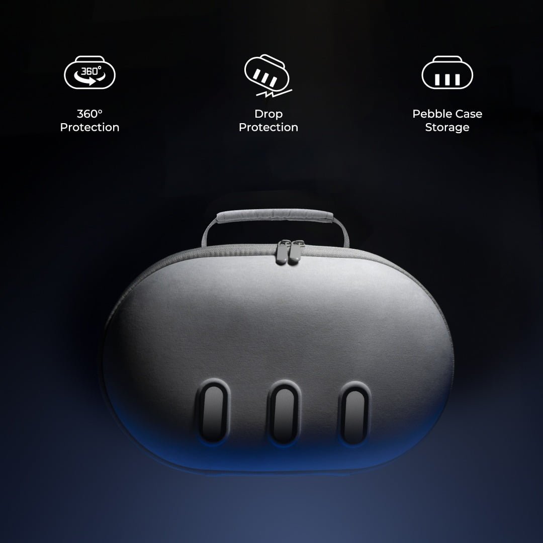 BLUPEBBLE ALL IN ONE PEBBLE CASE FOR META QUEST 3 WHITE BP-VRQ3PEBBAG-WH thumbnail 4