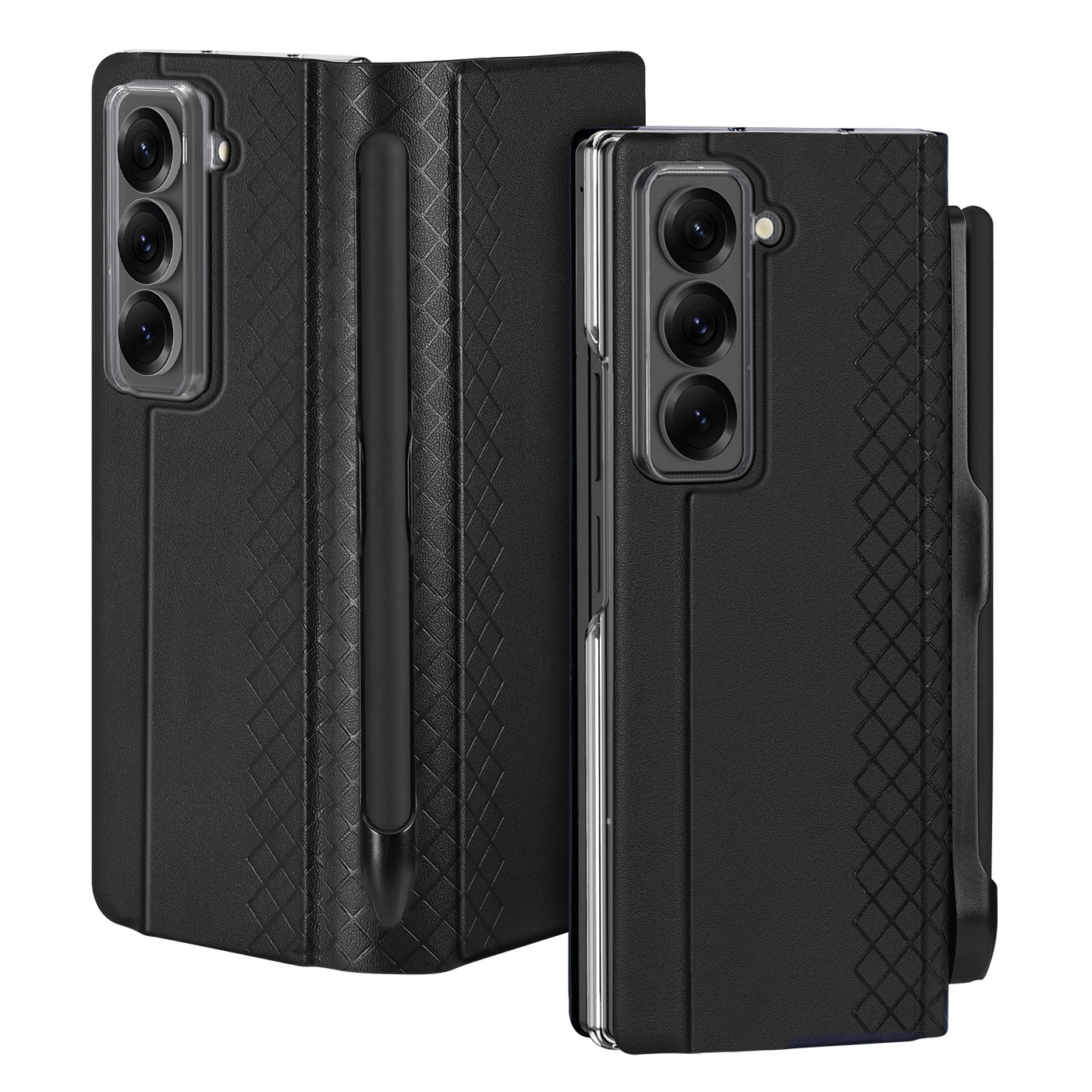 DUXDUCIS SAMSUNG Z FOLD 7 BRIL SERIES WITH PEN SLOT MAGNETIC CASE BLACK BRIL0079