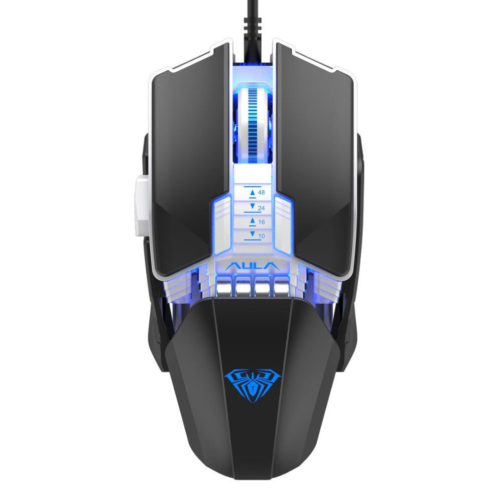 AULA FIRE WIRED GAMING MOUSE BLACK+RAINBOW BACKLIGHT H508