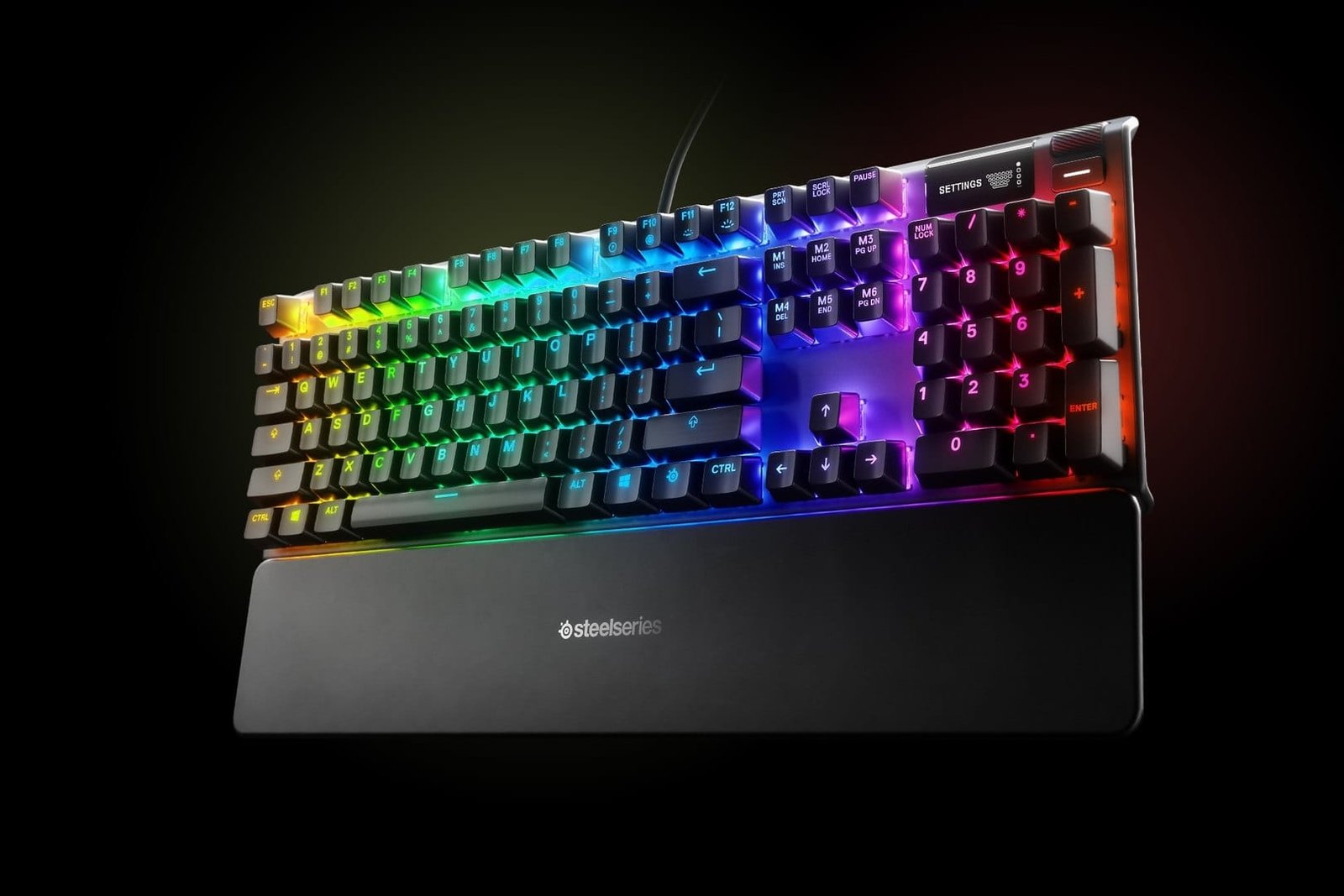 SteelSeries Apex 7 Red Switch Mechanical Gaming Keyboard US (KB 64636) - Dynamic RGB Lighting, Premium Red Switches for Quick Response thumbnail 2