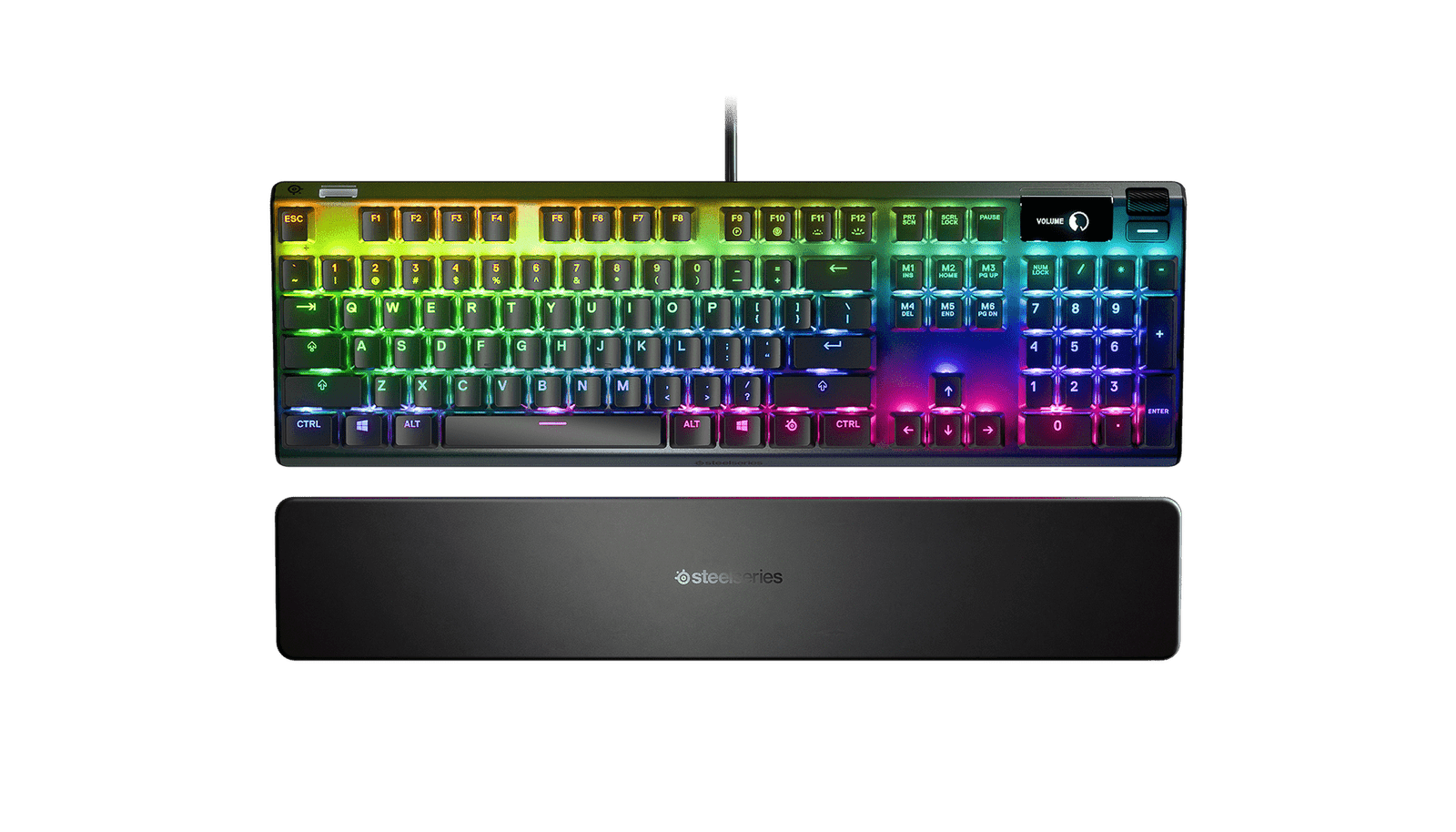 SteelSeries Apex 7 Red Switch Mechanical Gaming Keyboard US (KB 64636) - Dynamic RGB Lighting, Premium Red Switches for Quick Response