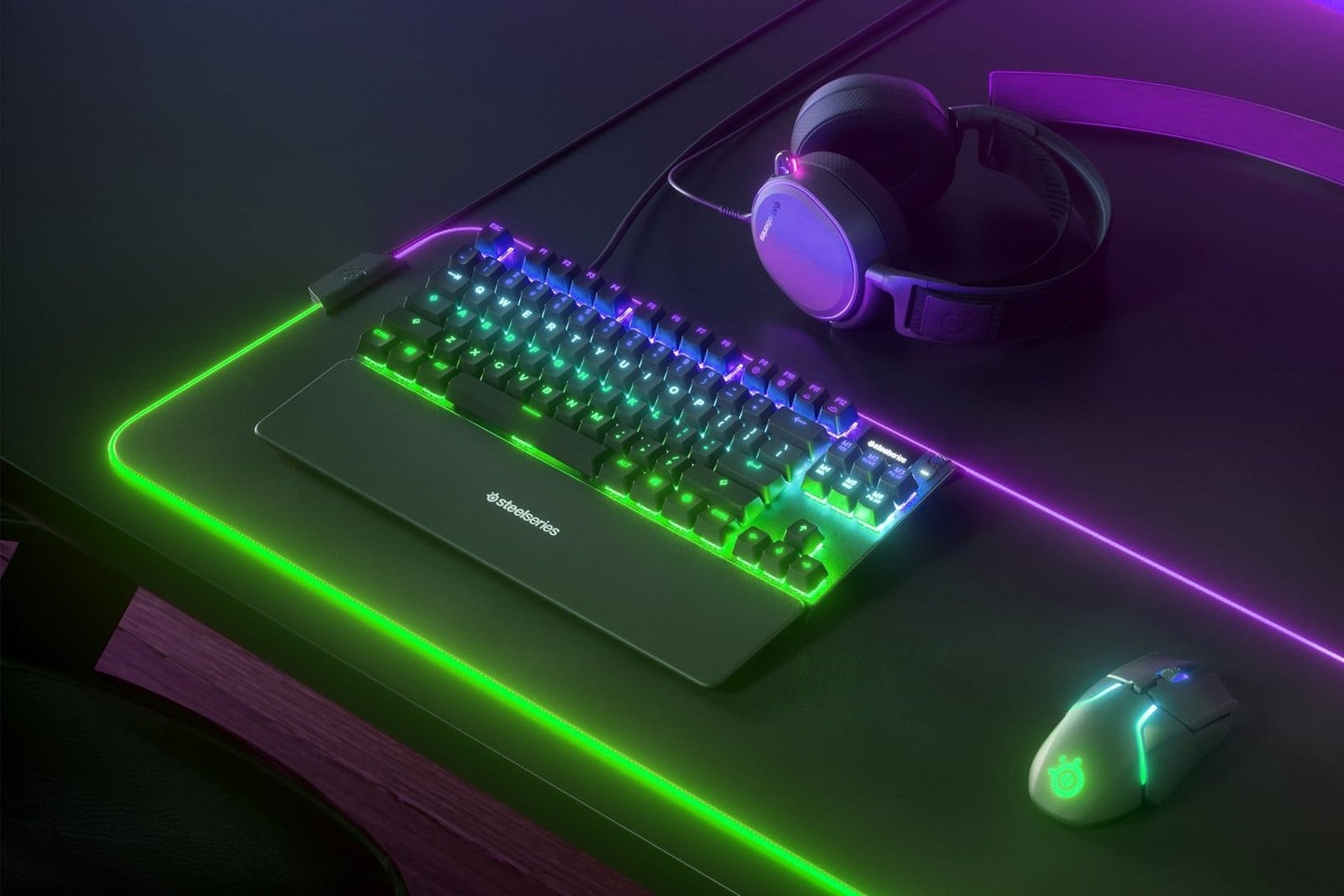 SteelSeries Apex 7 TKL Red Switch Mechanical Gaming Keyboard US (64646) - Compact Design, Dynamic RGB Lighting, Responsive Red Switches thumbnail 6