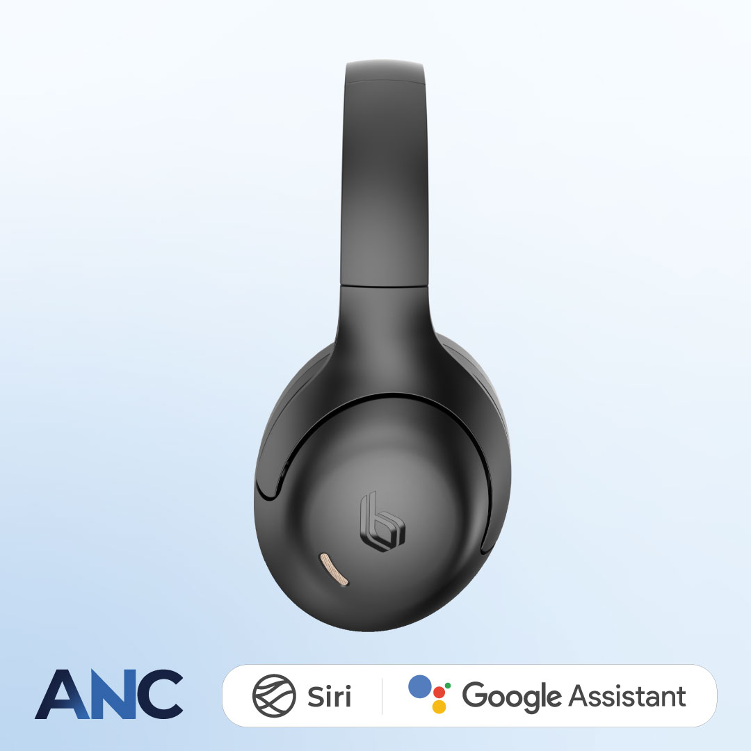 BLUPEBBLE OVER EAR FOLDABLE DIGITAL HYBRID NOISE CANCELLING HEADPHONES C85 STONE BP-PAC85-STN thumbnail 7