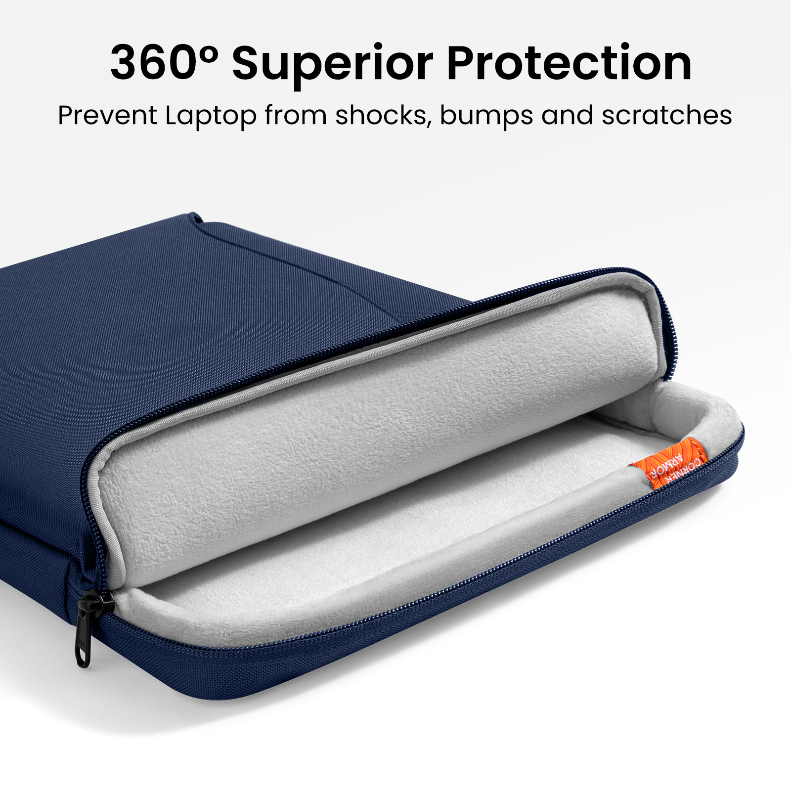 TOMTOC DEFENDER A22 14 INCH LAPTOP BRIEFCASE NAVY BLUE A22D2B1 thumbnail 3