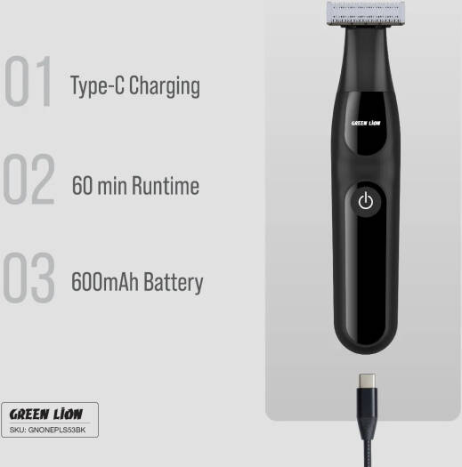 GREEN LION ONE BLADE PLUS HAIR TRIMMER NOSE EYEBROW BLACK GNONEPLS53BK thumbnail 7