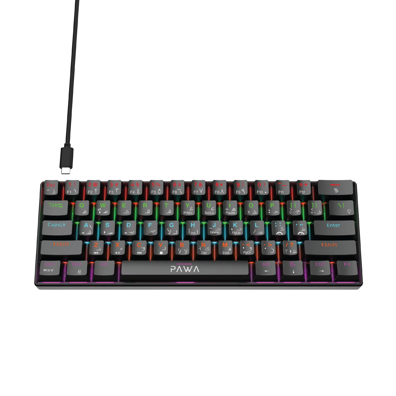 PAWA VANGUARD GAMING SERIES PROFESSIONAL GAMING MECHANICAL WIRED KEYBOARD BLACK PW-VGSWKB25-BK thumbnail 5