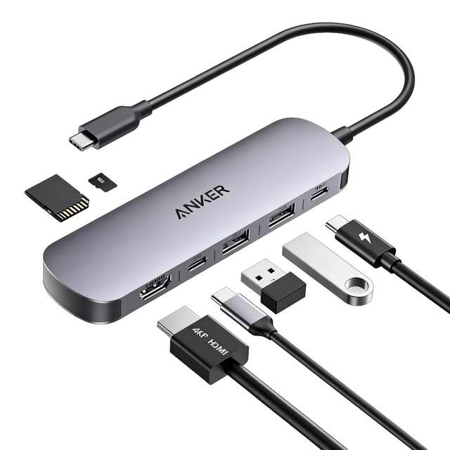 ANKER NANO USB C HUB 7 IN 1 4K HDMI A83D2HA1