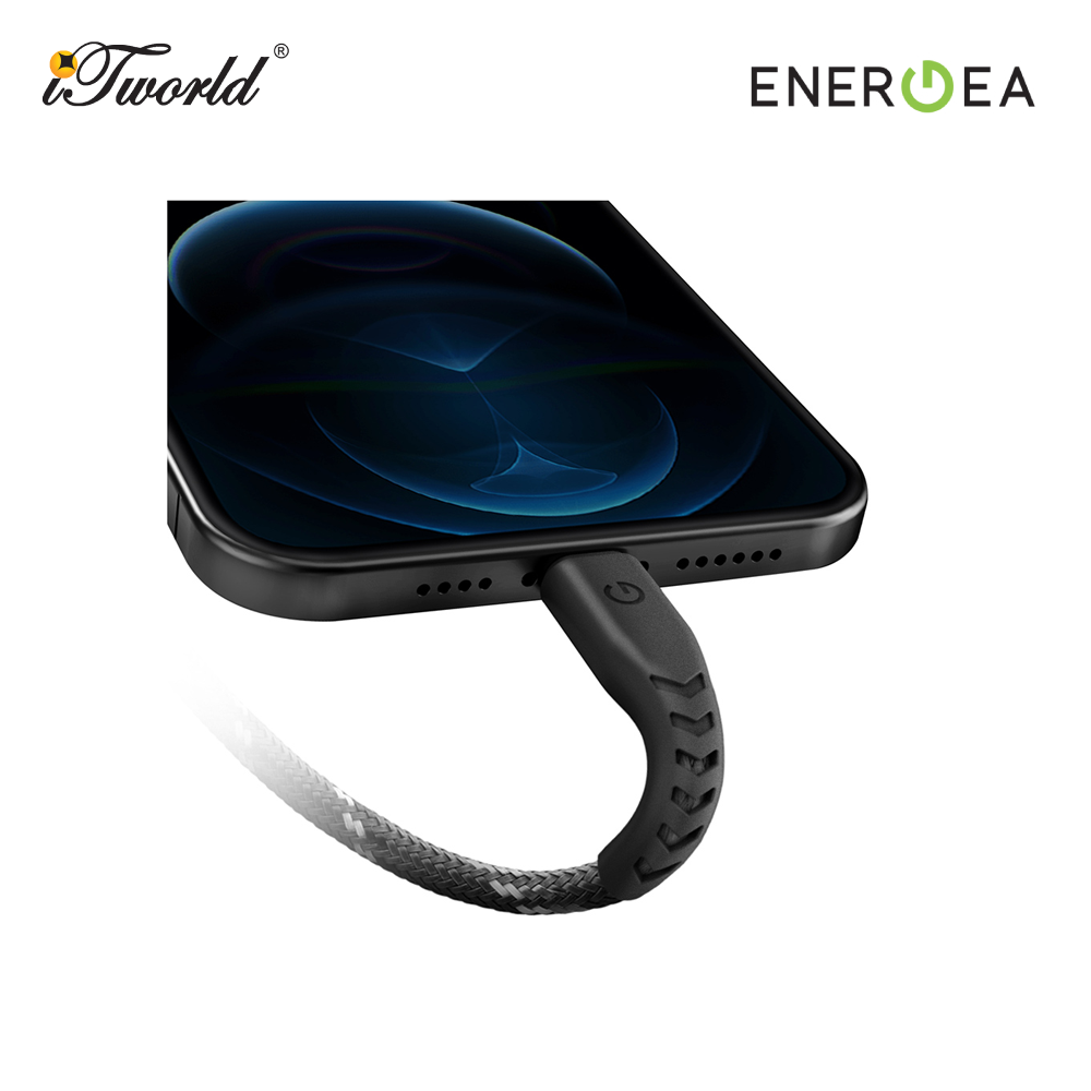 ENERGEA C94 NYLOFLEX CABLE USB-C TO LIGHTNING 1.5M BLACK thumbnail 2