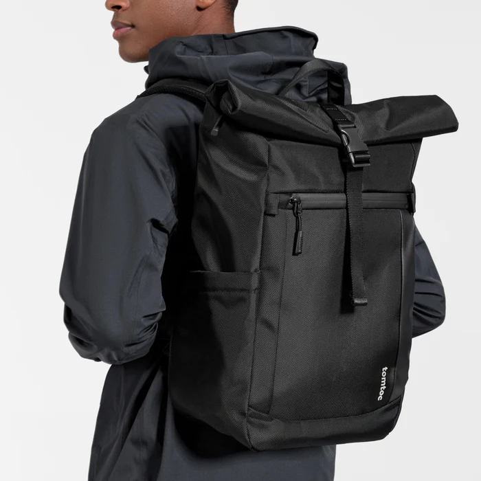 TOMTOC NAVIGATOR T61 ROLLTOP BACKPACK BLACK T61L1D1 thumbnail 4