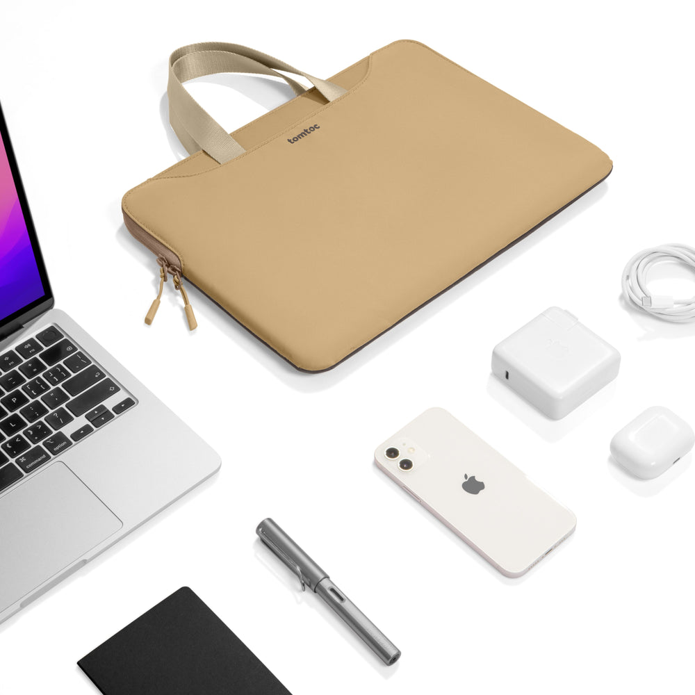 TOMTOC THEHER A21 13.5-14 INCH LAPTOP HAND BAG COOKIE A21D3K1 thumbnail 4