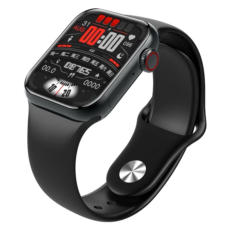 PAWA OPULENT SERIES SMART WATCH 45MM GRAY ALUMNIUM CASE WITH BLACK LOOP PW-08S-BK thumbnail 2