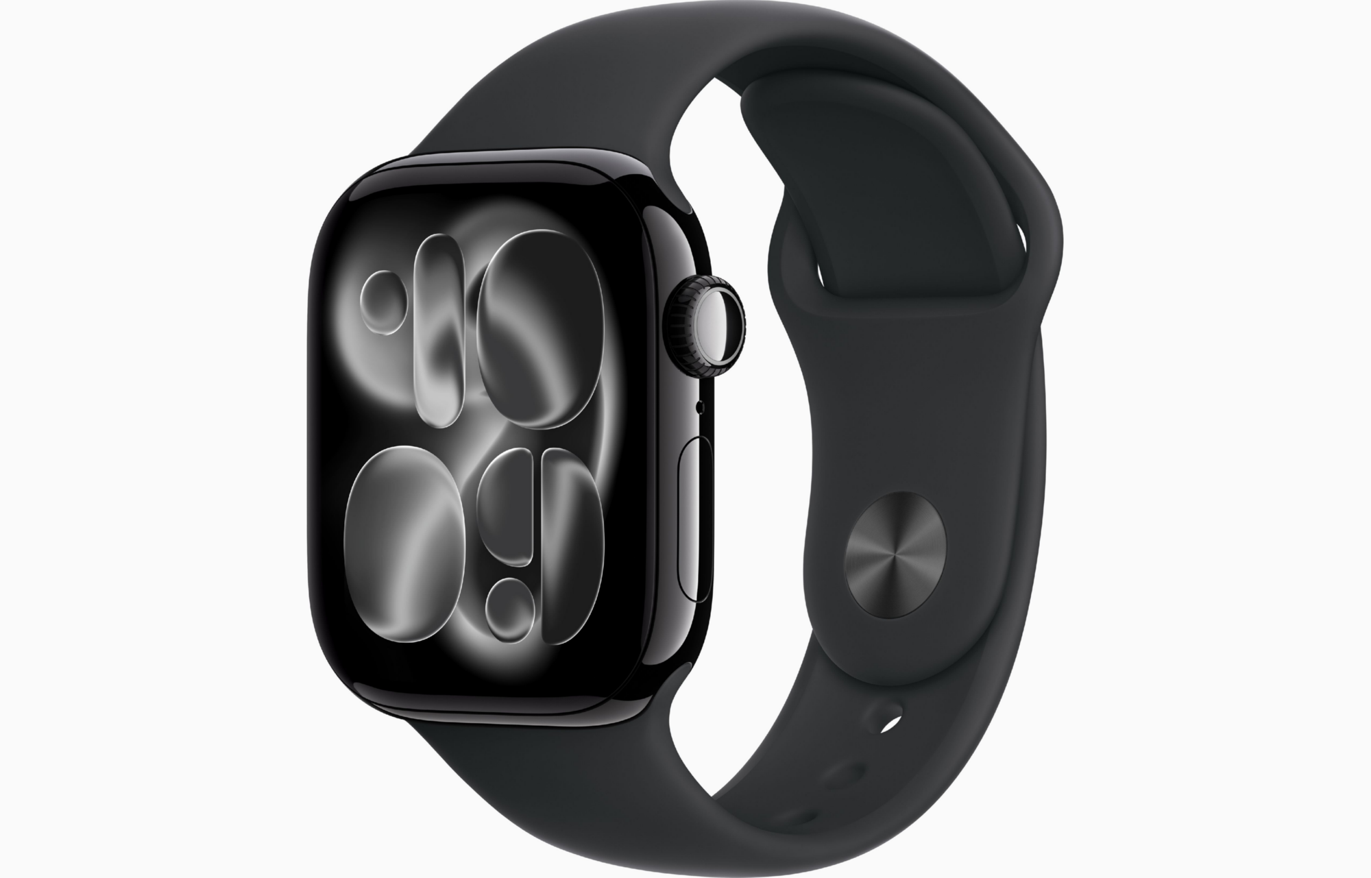 APPLE WATCH SERIES 11 GPS 42MM 2025 JET BLACK ALUMINIUM CASE WITH BLACK SPORT BAND - M/L MEQU4