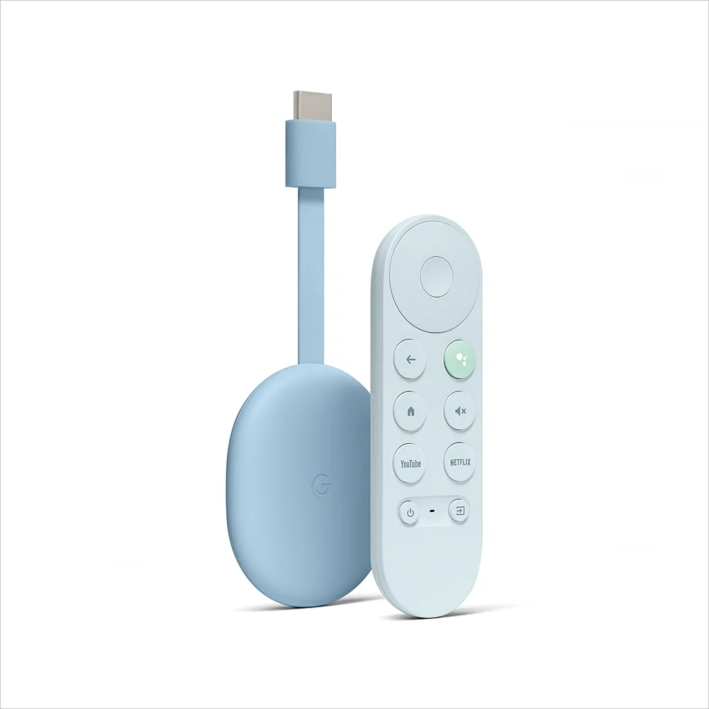 GOOGLE CHROMECAST 4 WITH TV REMOTE BLUE GA01923
