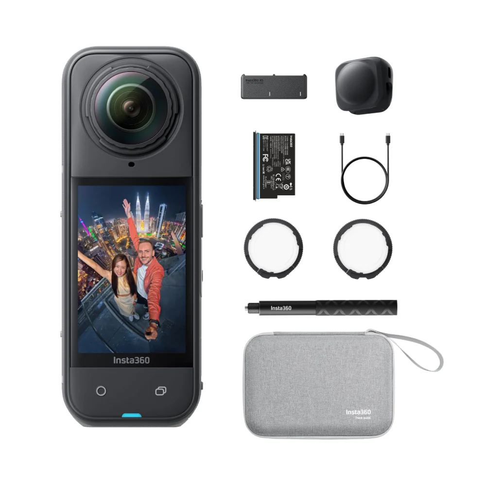 INSTA360 X5 8K ACTION CAMERA WITH ESSENTIAL BUNDLE BLACK CINSAAHA