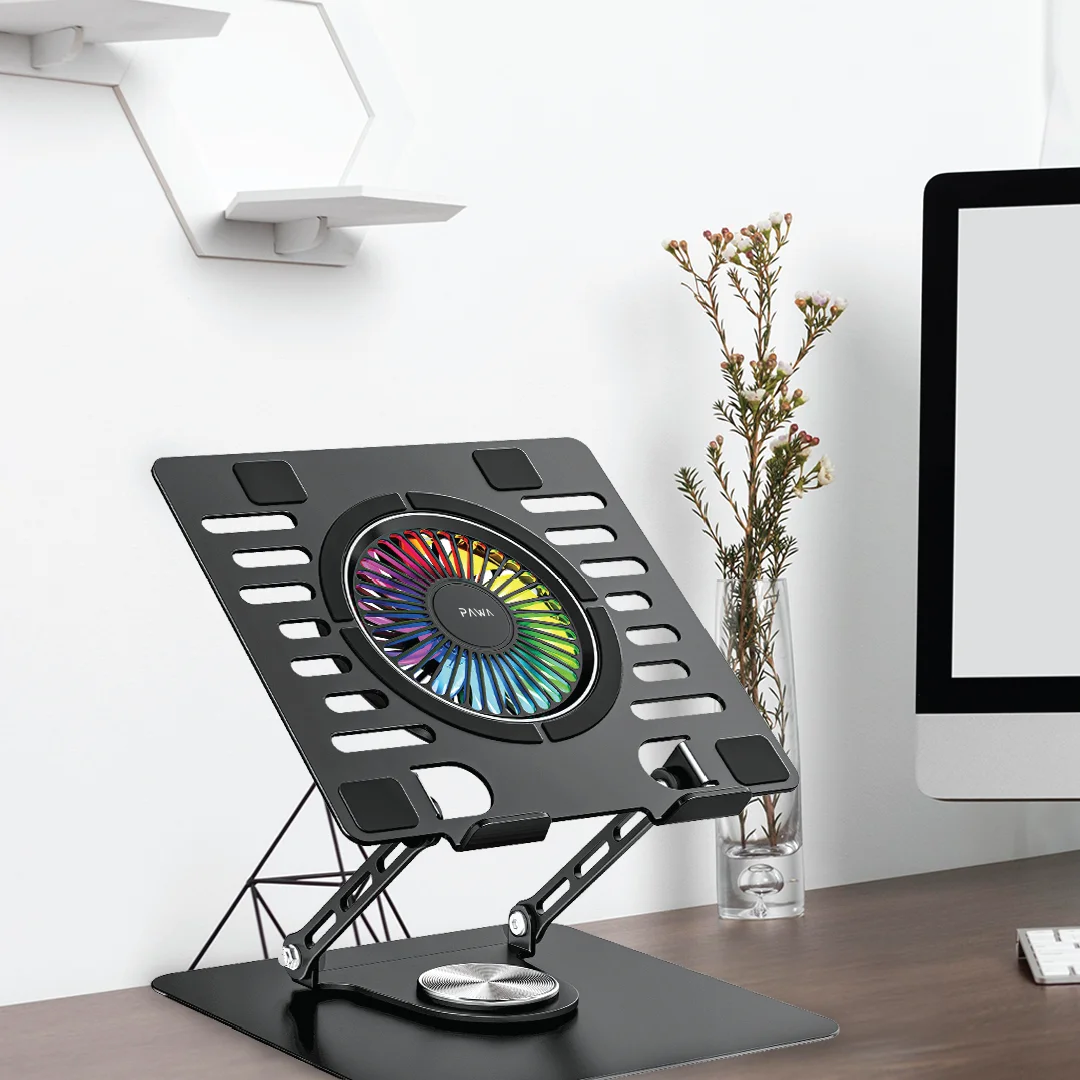 PAWA LAPTOP COOLING FAN WITH RGB LIGHT BLACK PW-MBSTRGB6-BK thumbnail 2