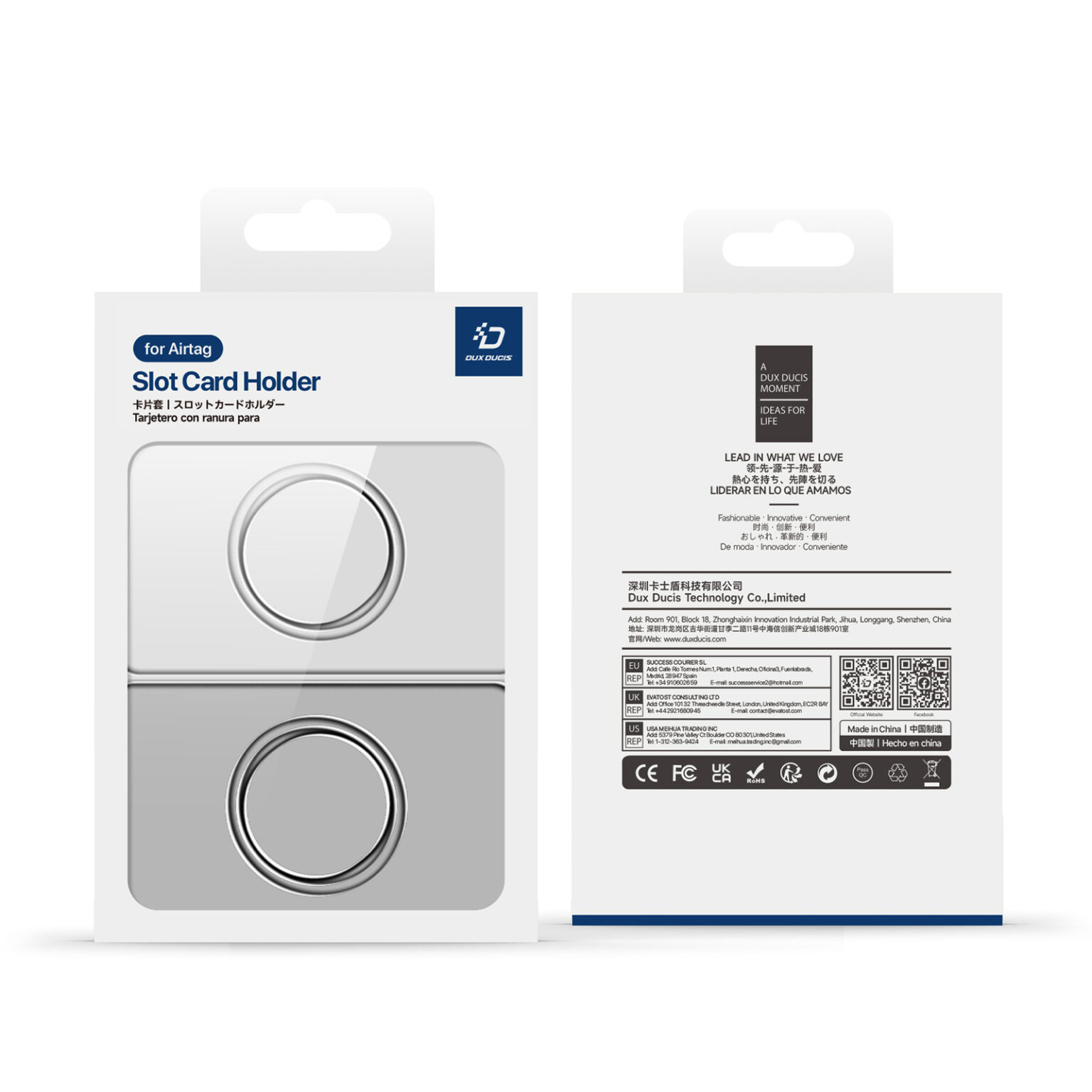 DUXDUCIS AIRTAG CARD CASE 2 PCS AIRTAG0005 thumbnail 2