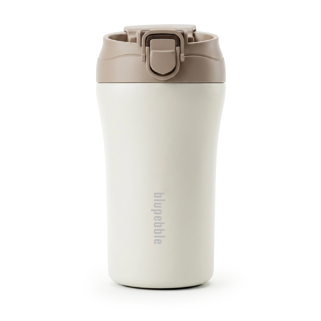BLUPEBBLE CAFFECUP THERMAL MUG 400ML BEIGE BP-CAFFECUP-BGE