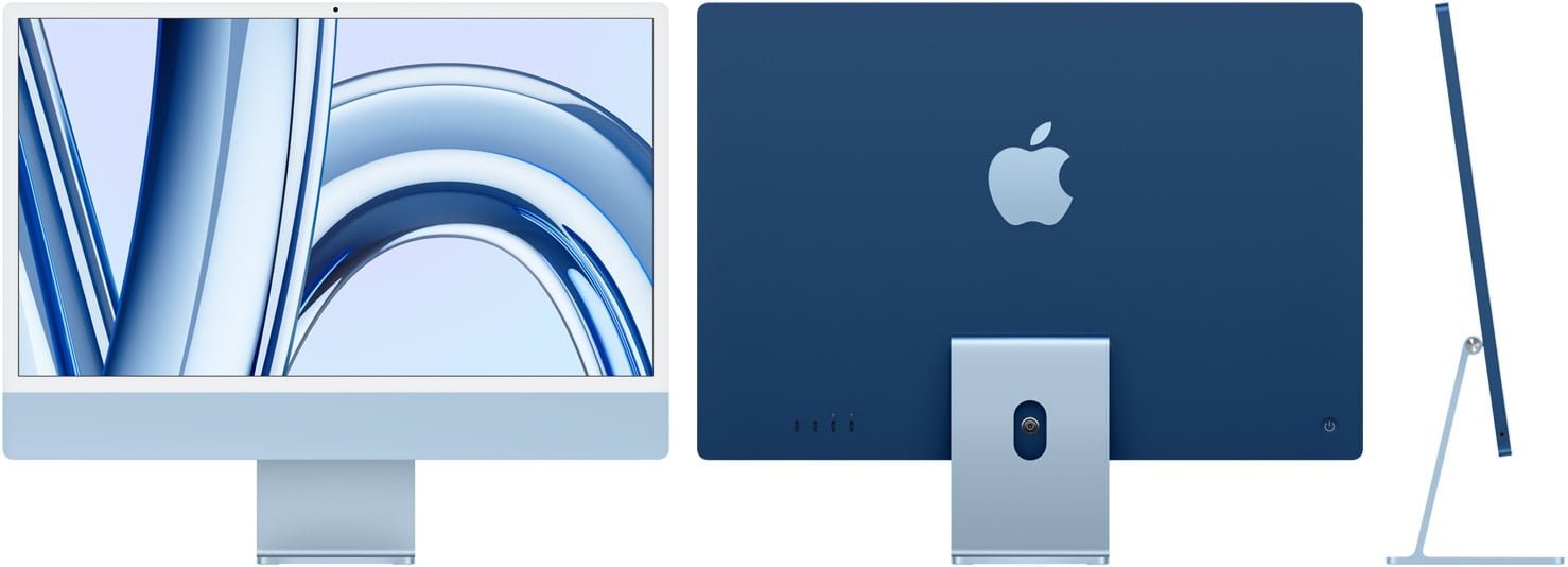 APPLE 24-INCH IMAC 4.5K DISPLAY M3 CHIP WITH 8-CORE CPU AND 10-CORE GPU, 256GB SSD BLUE ARABIC MQRQ3 thumbnail 2