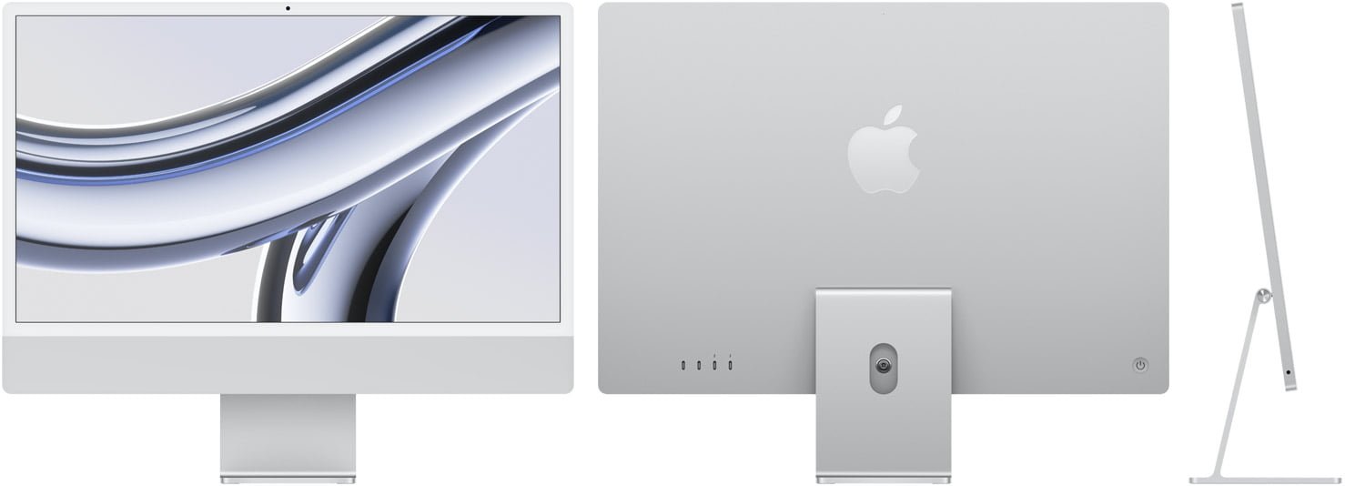 APPLE 24-INCH IMAC 4.5K DISPLAY M3 CHIP WITH 8-CORE CPU AND 10-CORE GPU,512GB SSD  SILVER ARABIC MQRK3 thumbnail 2