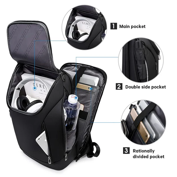 BANGE BACKPACK BLACK BG-2517-1 thumbnail 2