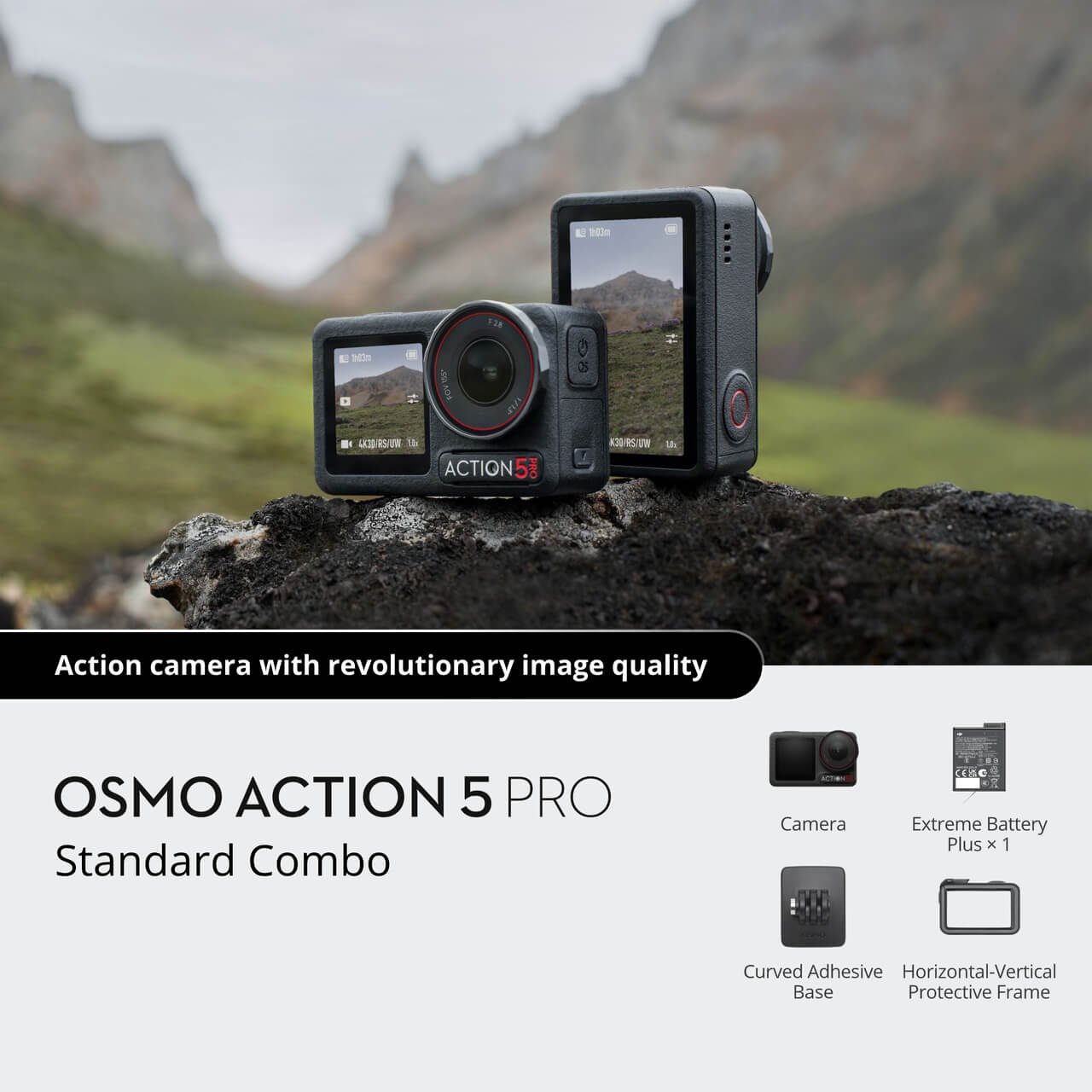 DJI Osmo Action 5 Pro Camera - Standard Combo, 4K HDR, Dual Screens thumbnail 9