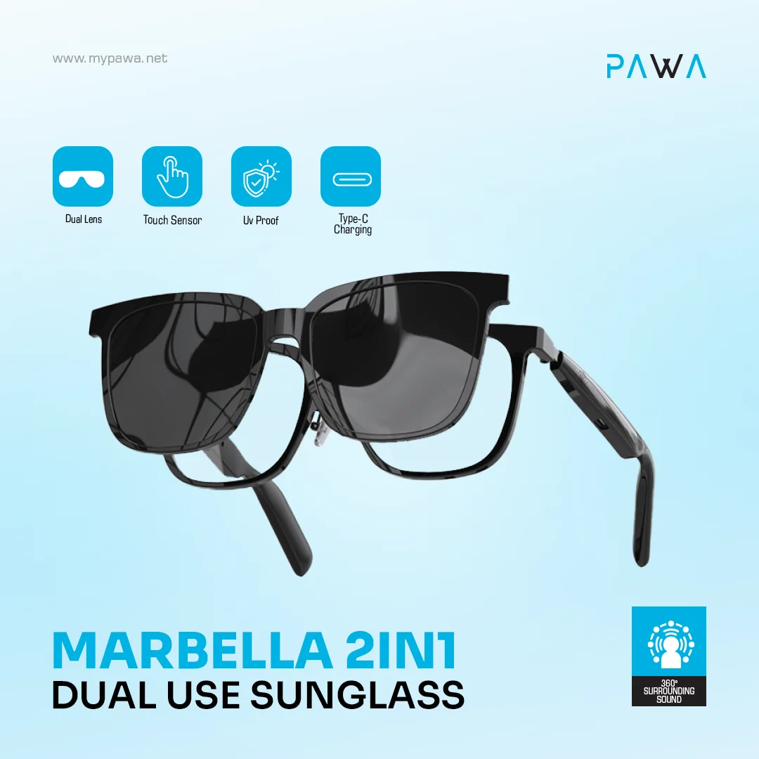 PAWA MARBELLA 2 IN 1 DUAL USE SUNGLASS PW-SGSMBT52 thumbnail 3