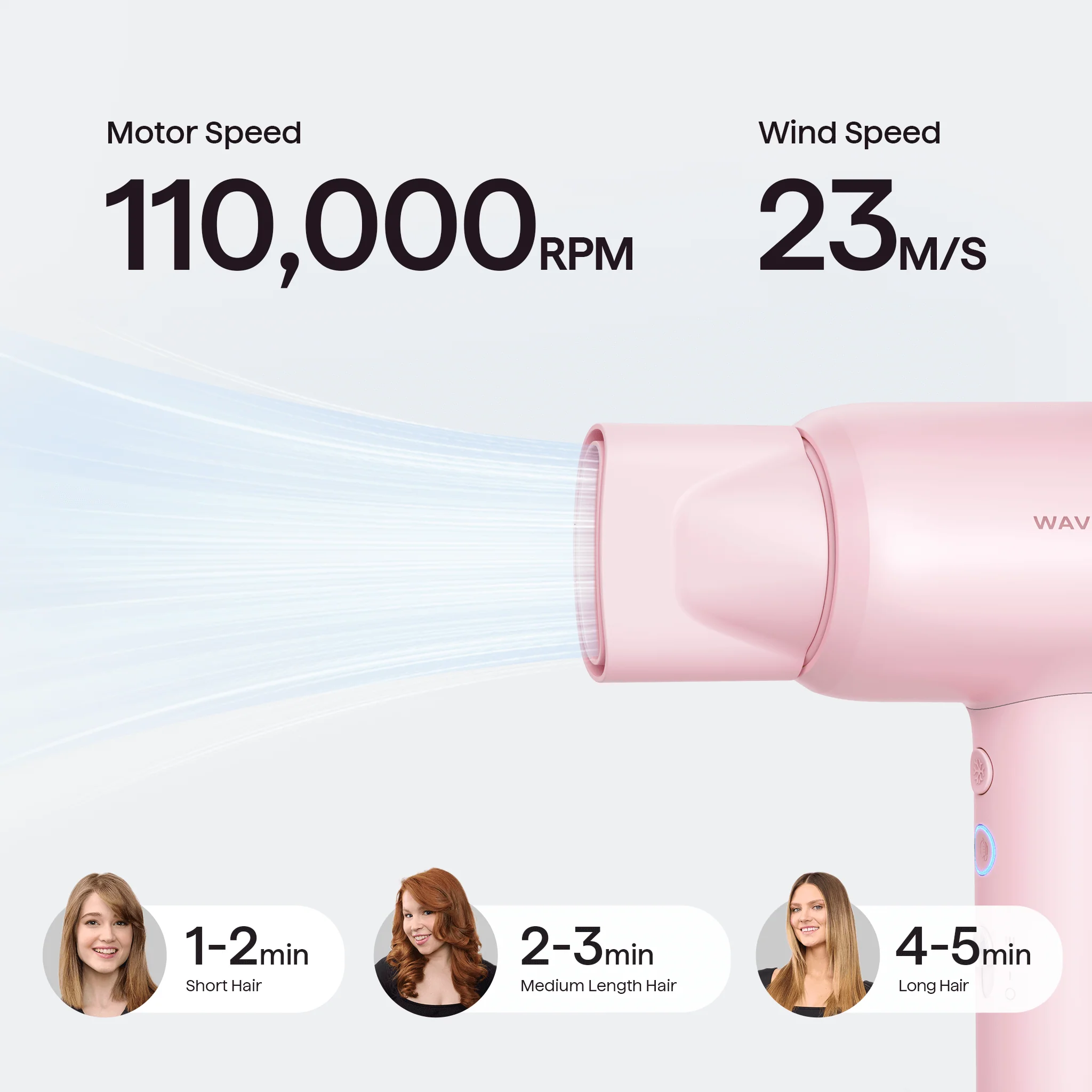 WAVYTALK TURBLOW PRO FAST DRYING HAIR DRYER D10 PINK thumbnail 6
