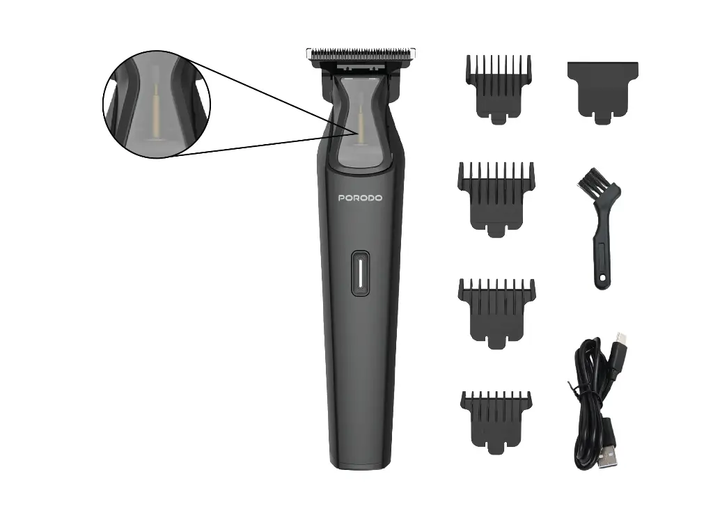 PORODO LIFESTYLE SPINE RECHARGEABLE TRIMMER BLACK PDLFSTD21BK thumbnail 2