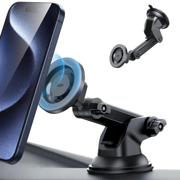 ESR HALOLOCK DASHBOARD PHONE MOUNT BLACK WITH MAGNETIC RINGS thumbnail 2