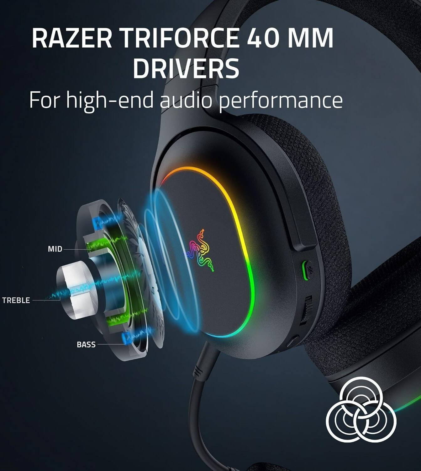 Razer Barracuda X Chroma Wireless Gaming Headset (Black, RZ04-05220100-R3M1) - 7.1 Surround Sound and RGB Lighting thumbnail 4