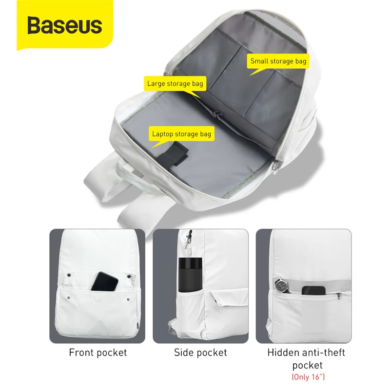 BASEUS BASICS SERIES 13  COMPUTER BACKPACK BUFF LBJN-E02 thumbnail 3