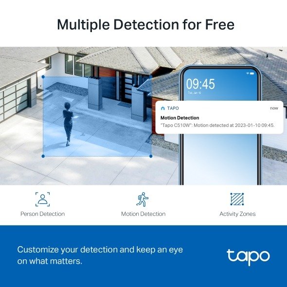 TP-Link Outdoor Pan Tilt Home Security WiFi Camera - Tapo C510W thumbnail 9
