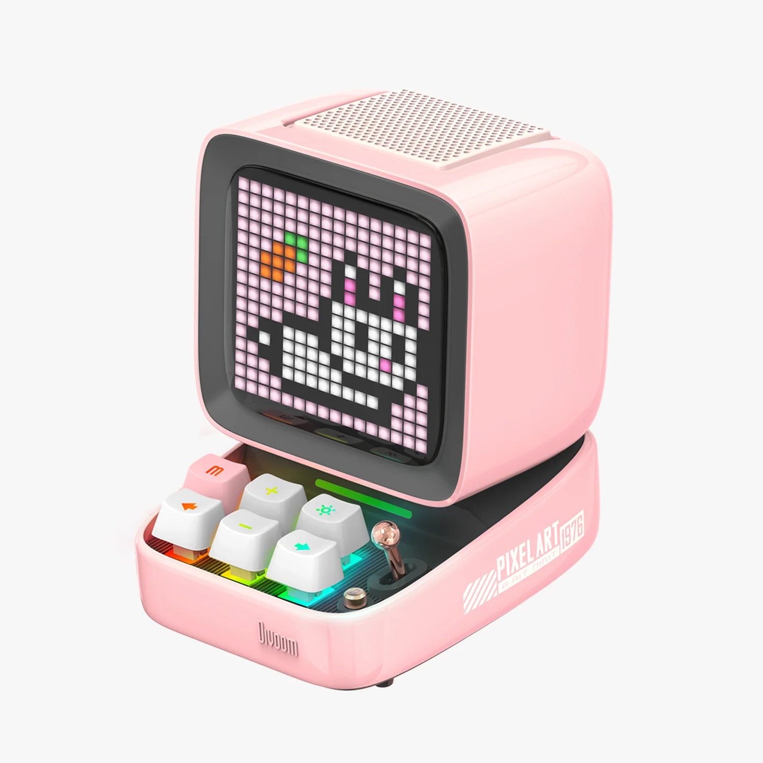 DIVOOM DITOO PRO RETRO PIXEL ART BLUETOOTH SPEAKER WITH RGB MECHANICAL KEYBOARD PINK thumbnail 2