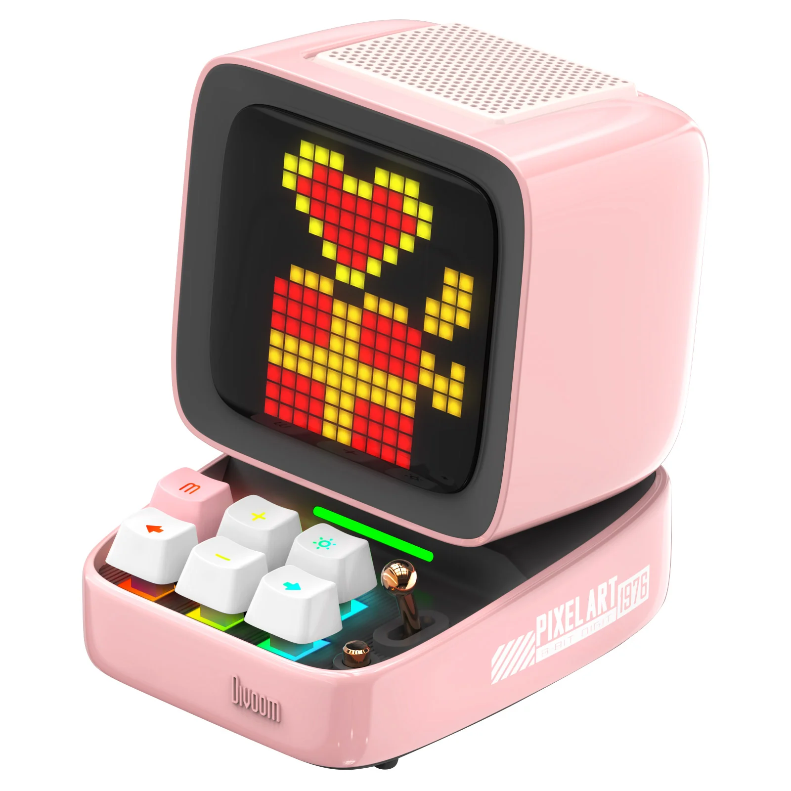 DIVOOM DITOO PRO RETRO PIXEL ART BLUETOOTH SPEAKER WITH RGB MECHANICAL KEYBOARD PINK thumbnail 4