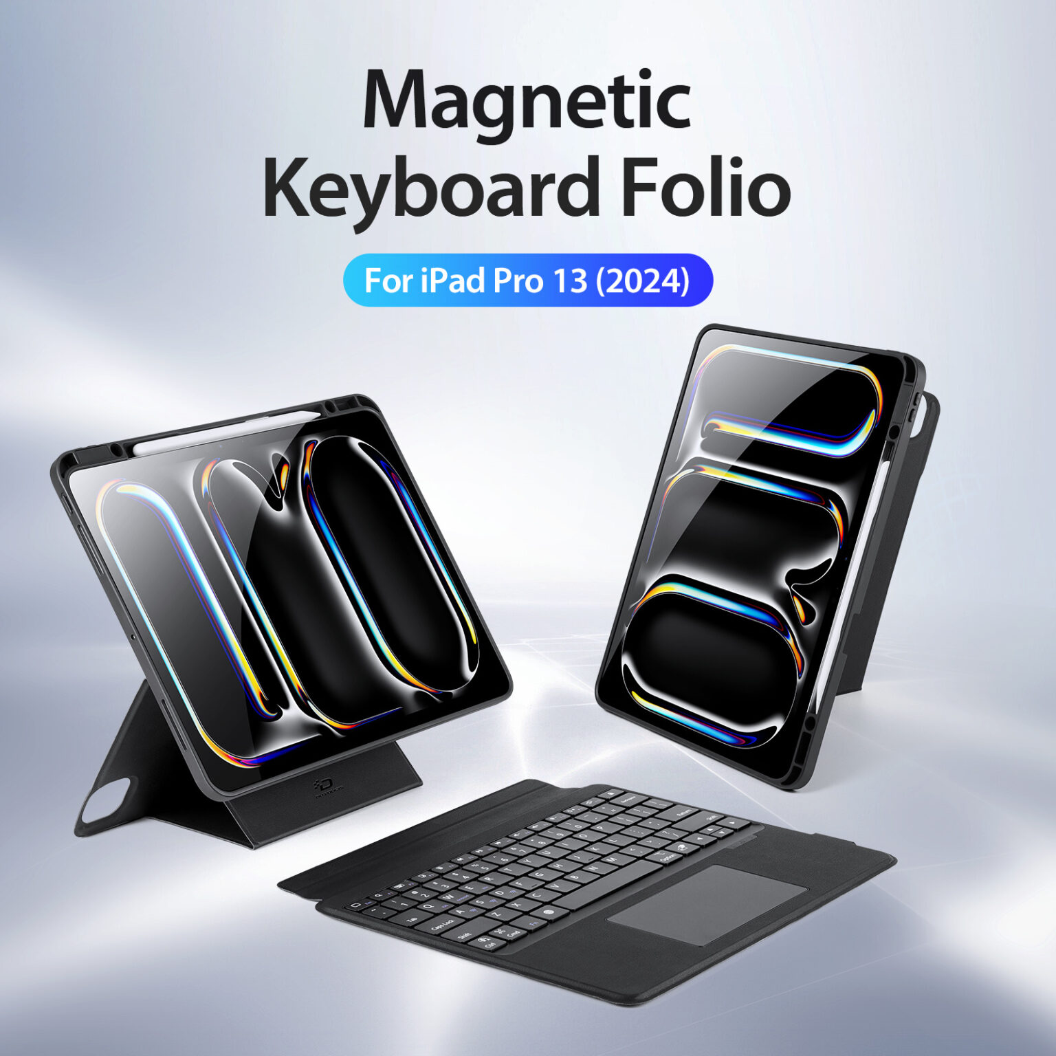 DUXDUCIS IPAD PRO 13 INCH MAGNETIC FOLIO KEYBOARD BLACK ALBYBG-006 thumbnail 5