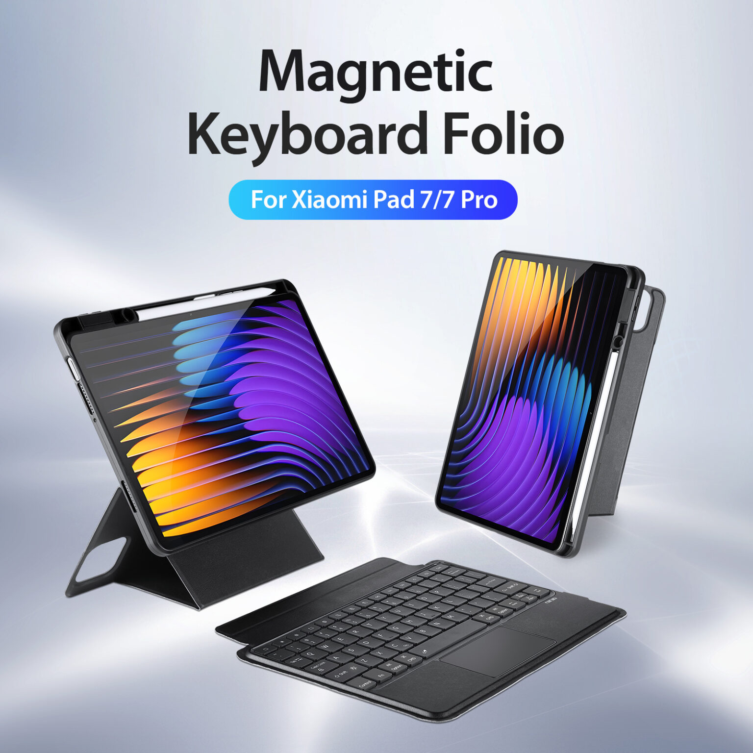 DUXDUCIS XIAOMI PAD 7 /7 PRO MEGNETIC FOLIO KEYBOARD BLACK ALBYBG-016 thumbnail 2