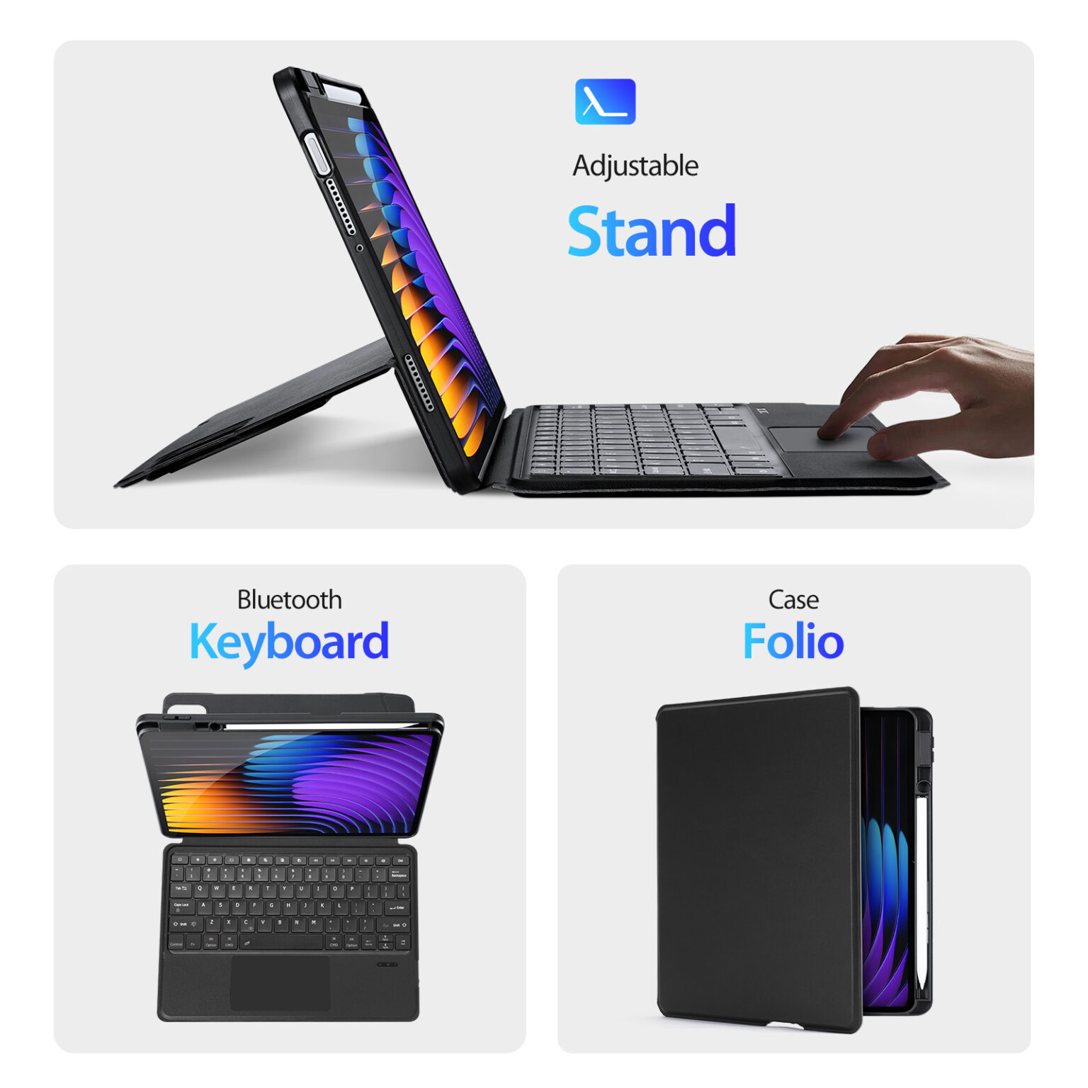 DUXDUCIS XIAOMI PAD 7 /7 PRO MEGNETIC FOLIO KEYBOARD BLACK ALBYBG-016 thumbnail 4