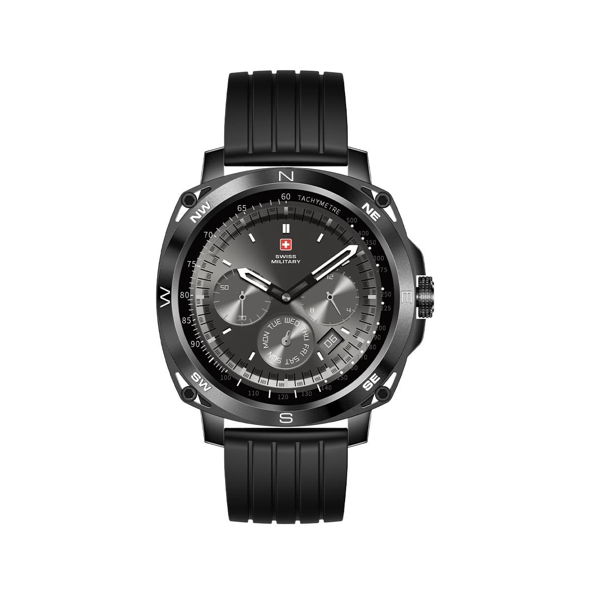 SWISS MILITARY DOM 4 WATCH WITH METAL/SILICONE STRAPS thumbnail 15
