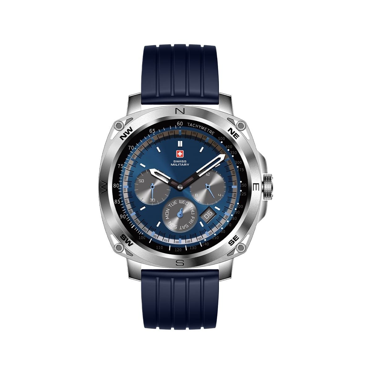 SWISS MILITARY DOM 4 WATCH WITH METAL/SILICONE STRAPS thumbnail 9