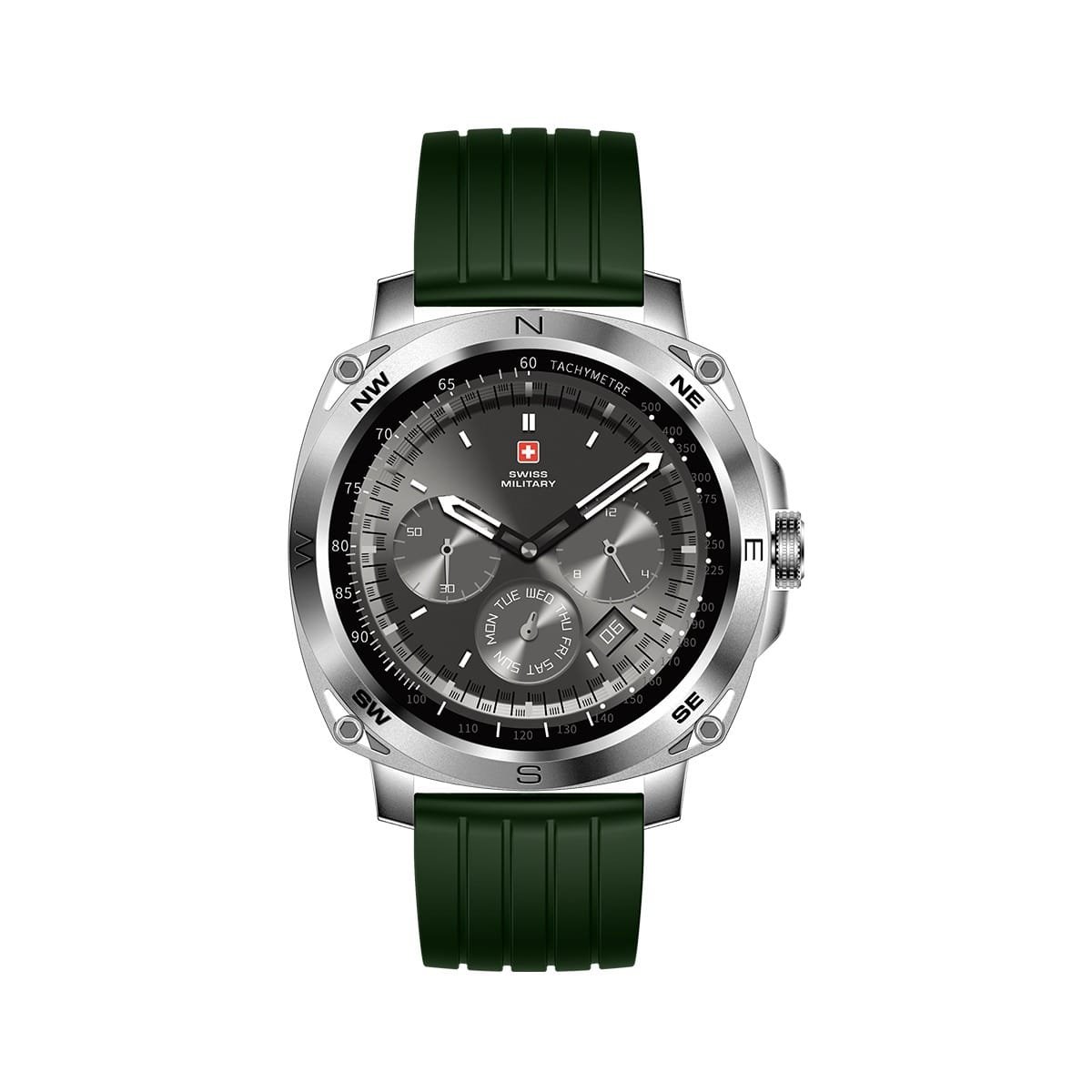 SWISS MILITARY DOM 4 WATCH WITH METAL/SILICONE STRAPS thumbnail 12
