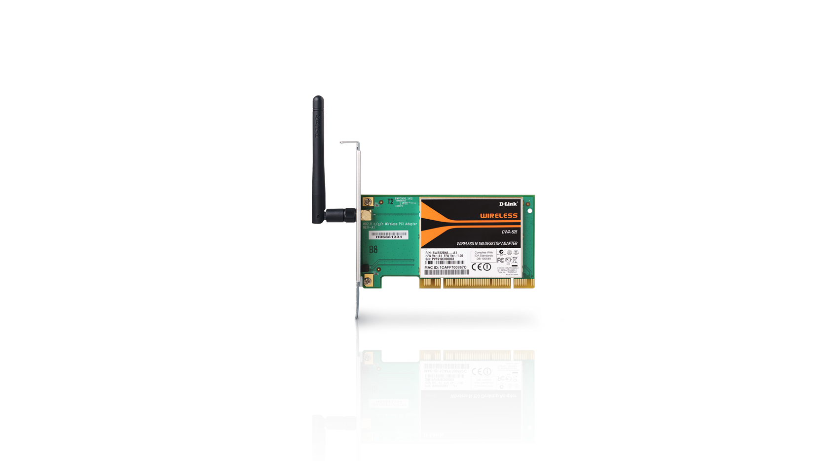 D-LINK PCI CARD DWA-525 V150 DESKTOP ADAPTER