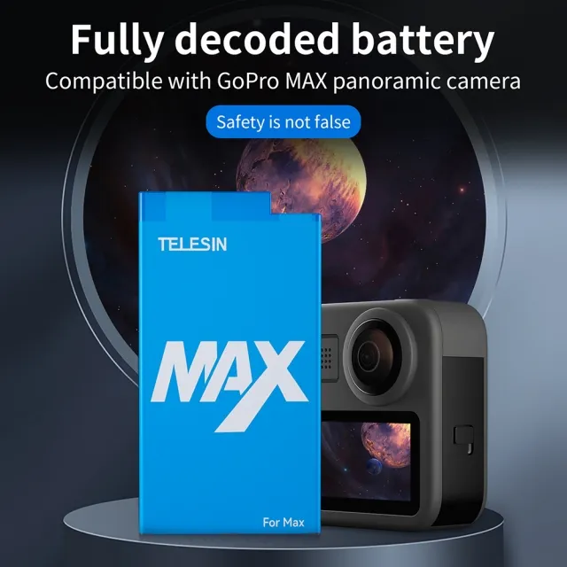 TELESIN GOPRO MAX 1600MAH BATTERY thumbnail 3