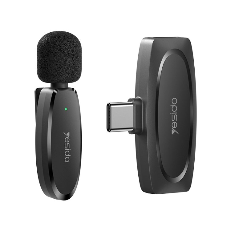 YESIDO LAVALIER SINGLE WIRELESS MICROPHONE BLACK KR11