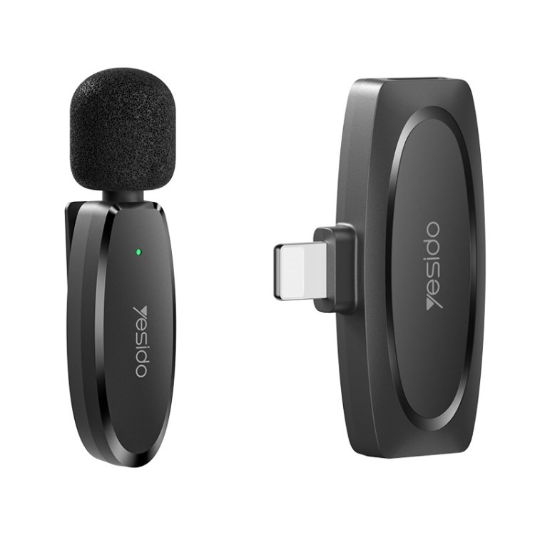 YESIDO LAVALIER SINGLE WIRELESS MICROPHONE BLACK KR12